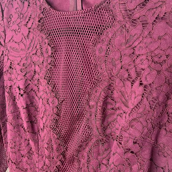 TOBI New w/ Tags Raven Lace Bodycon Wine Mini Dress Size Small Homecoming Party - Picture 3 of 10